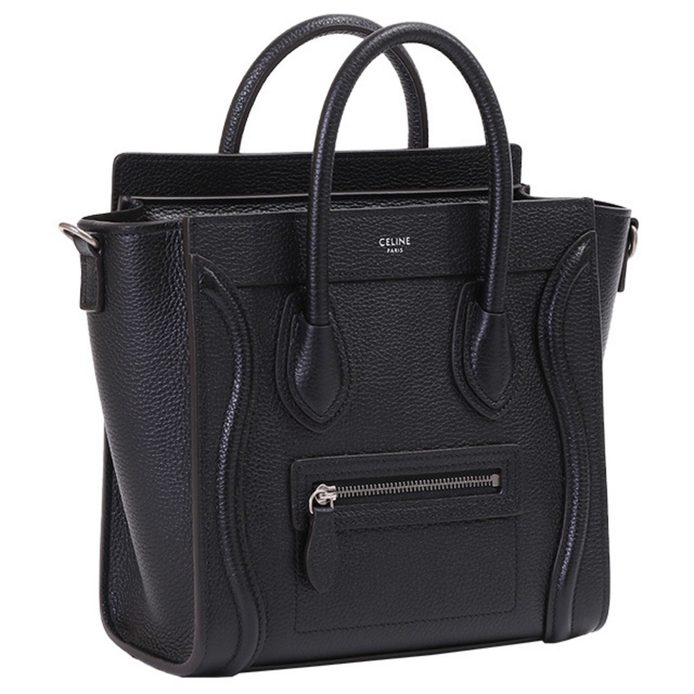 Celine Luggage Nano Luggage Nano Shopper Drummed Calfskin Black